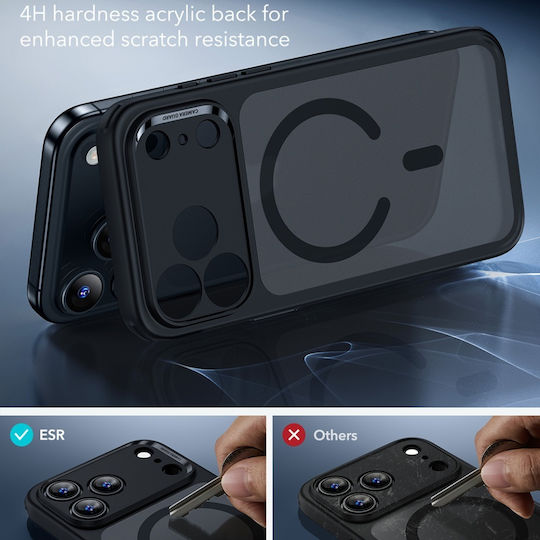 ESR Classic Hybrid Camera Umschlag Rückseite Silikon Schwarz (iPhone 17 Pro)