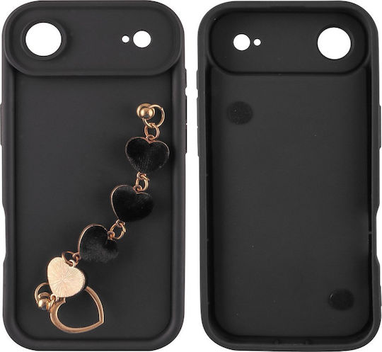 Volte-tel Case iPhone 17 Air 6.9" Silicone TPU Strap Full Camera Protection Black Black Hearts