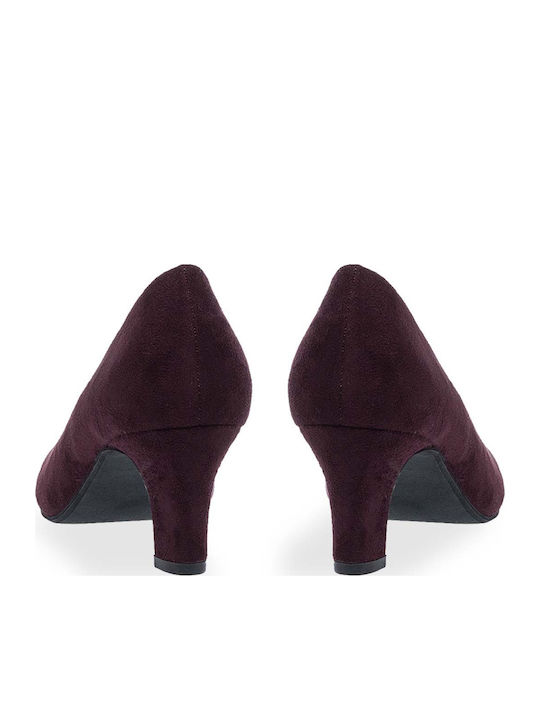 Suede Burgundy Heels