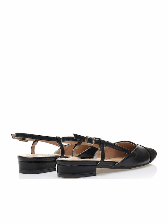 Suede Γόβες με Λουράκι & Χαμηλό Τακούνι Μαύρες