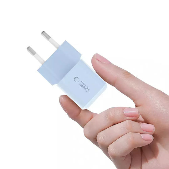 Tech-Protect Ladegerät ohne Kabel mit USB-C Anschluss 25W Stromlieferung Blau (NCM25)