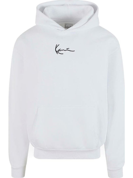 Signature Φούτερ με Κουκούλα White