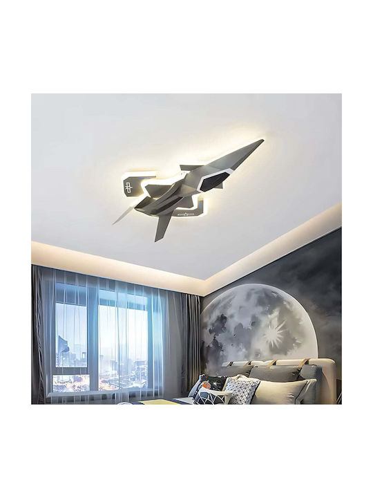 Alista Home Lampă De Tavan Pentru Copii Cu O Singură Lumină Din Metal 101W Cu Bază E27 Gri
