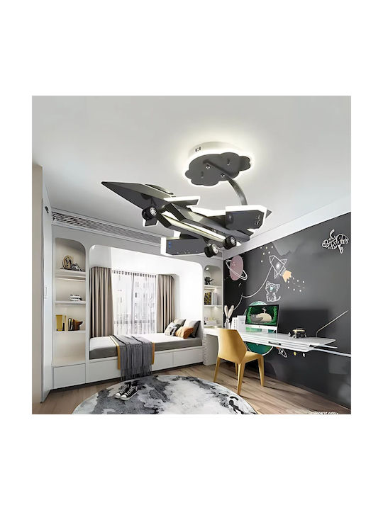 Alista Home Lampă De Tavan Cu O Singură Lumină Pentru Copii Din Metal 100W Cu Bază E27 Gri