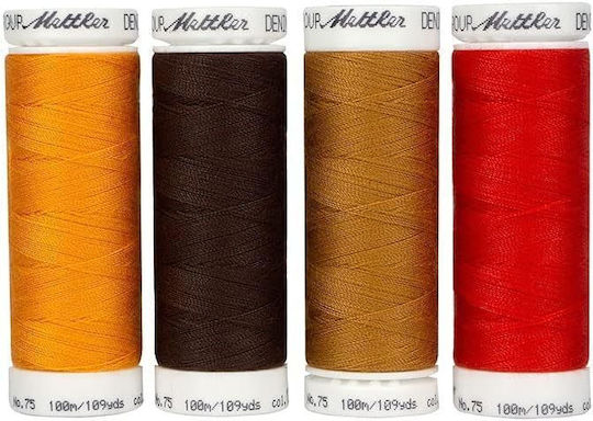 Denim Faden Doc Terra Set 4 Stück Mettler