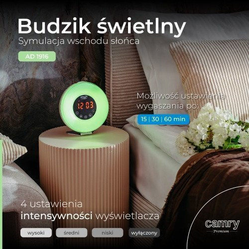 Adler Tischuhr Digital mit Wecker & Tischuhr Beige AD 1916 (Personalisiert)