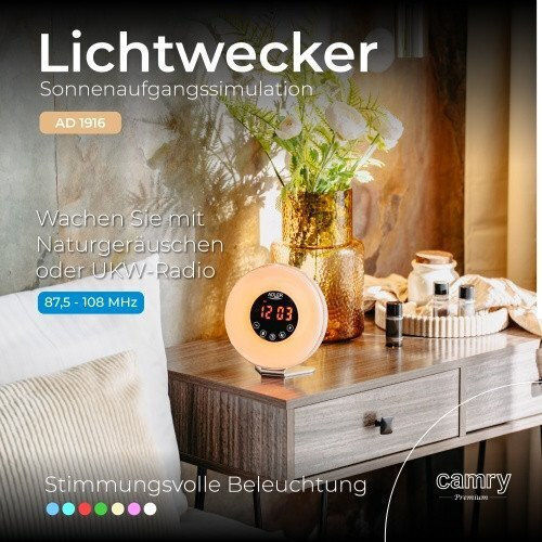 Adler Tischuhr Digital mit Wecker & Tischuhr Beige AD 1916 (Personalisiert)