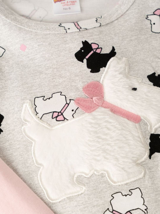 Minerva Детска пижама Grey Melange Terrier 62424 Allover