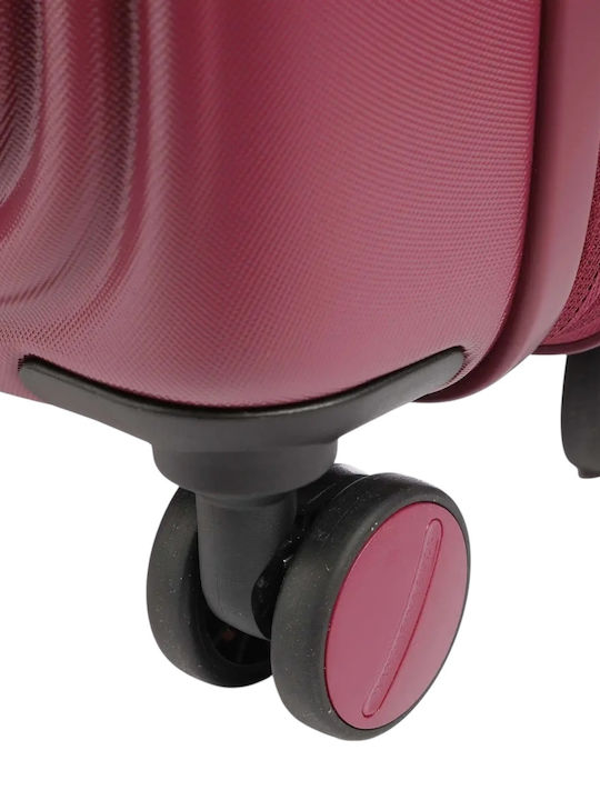 Mandarina Duck Logoduck+ Valiză de Călătorie de Cabină Dură Burgundy cu 4 Roți Înălțime 55 cm