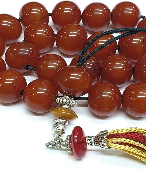 Roloi Komboloi Mastic Worry Beads with 23 Beads Honey 32cm