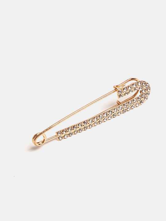 Strass Brosche Gold Gold