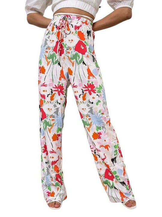 Damen Hochgeschnittene Pantaloons mit Blumenmuster Floral PAINTED MULTI ABSTRACT