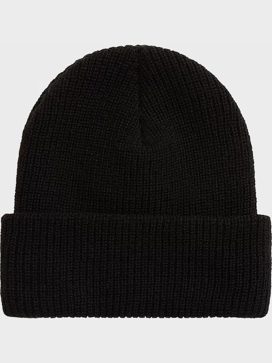 Cuff Beanie Unisex Σκούφος Πλεκτός σε Μαύρο χρώμα