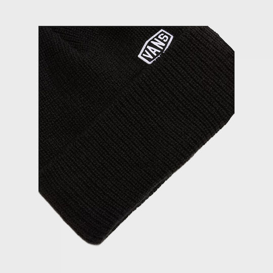 Cuff Beanie Unisex Σκούφος Πλεκτός σε Μαύρο χρώμα