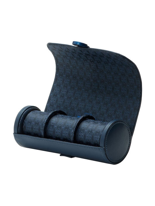 Wolf Earth Triple Watch Roll Midnight Blue