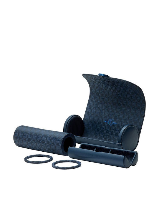 Wolf Earth Triple Watch Roll Midnight Blue