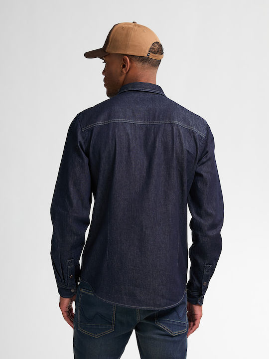 Μακρυμάνικo Τζιν Πουκάμισο Dark Indigo