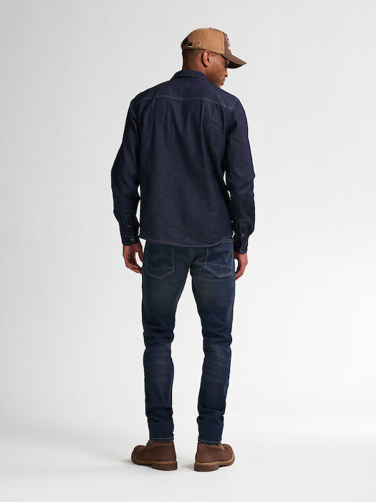 Μακρυμάνικo Τζιν Πουκάμισο Dark Indigo