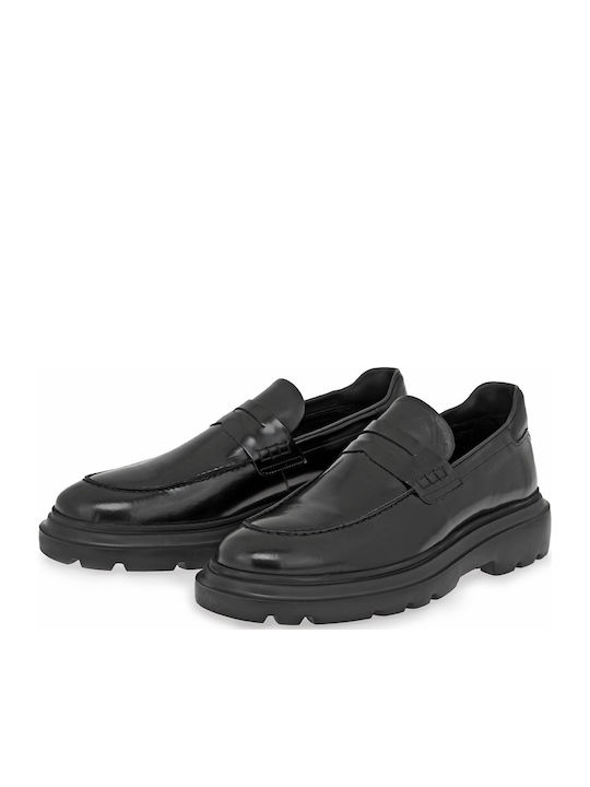 Δερμάτινα Ανδρικά Loafers σε Μαύρο Χρώμα