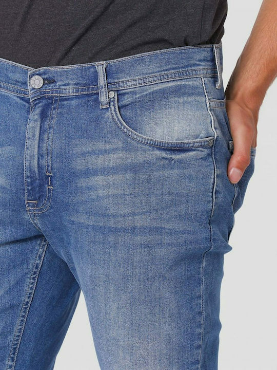 Men's Elastic Jeans Pants Light Blue