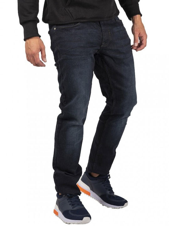 Men's Jeans Pants Elastic Dark Blue