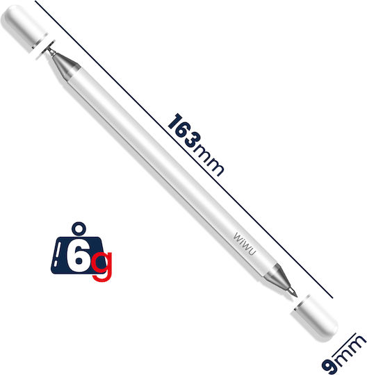 Wiwu Touch Stylus σε Λευκό χρώμα STYL-VVU-30046