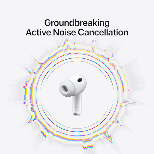 Apple AirPods Pro 3 In-ear Bluetooth Handsfree Earphones with Sweat Resistance and Charging Case White