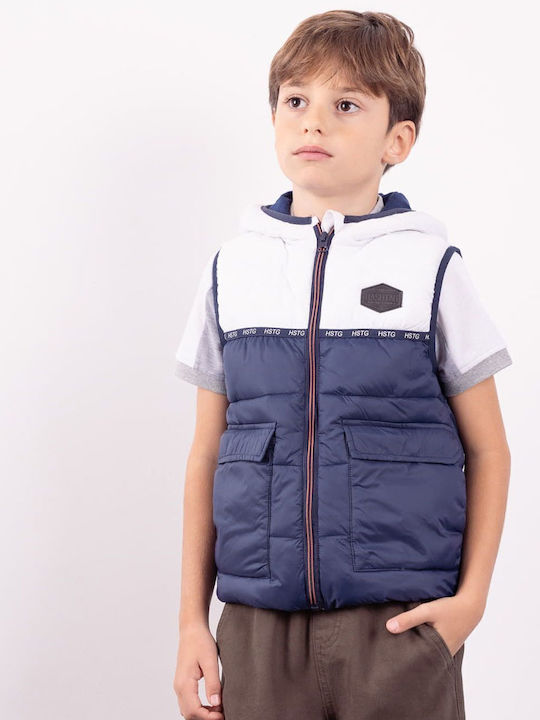 Kids' Casual Jacket Sleeveless with Hood Blue