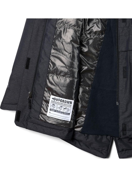 Kids' Parka Long with Hood Black NORDIC STRIDER