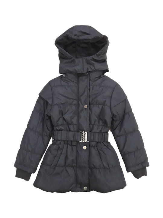 Kinder Freizeitjacke mit Futter & Kapuze Black