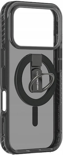 AmazingThing Titan Pro Grip Ring Back Cover Negru (iPhone 17 Pro)