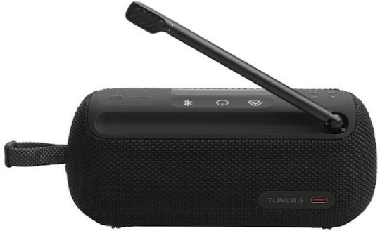 JBL Tuner 3 Waterproof Bluetooth Speaker 7W with Radio and Battery Life up to 15 hours Black