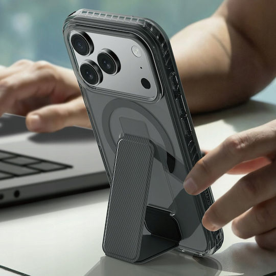 AmazingThing Titan Pro Holder Back Cover Leather Black (iPhone 17 Pro Max)