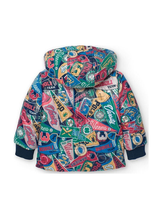 Kids' Casual Jacket Double Sided with Hood Multicolour