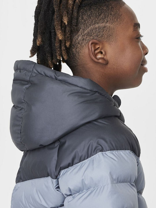 Kids' Sports Jacket with Hood Black Sportswear