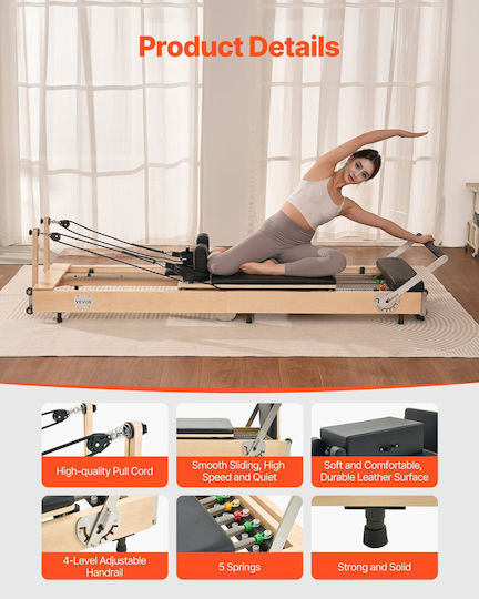 Vevor Foldable Pilates Reformer Pilates-Bett