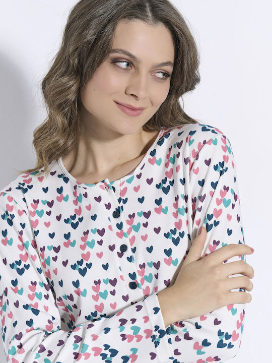 Jeannette Lingerie Χειμερινό Γυναικείο Νυχτικό