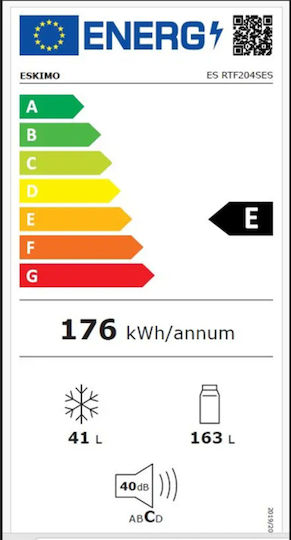 Eskimo 206лт В143xШ54.5xД55.5см. Сребрист ES RTF204SES