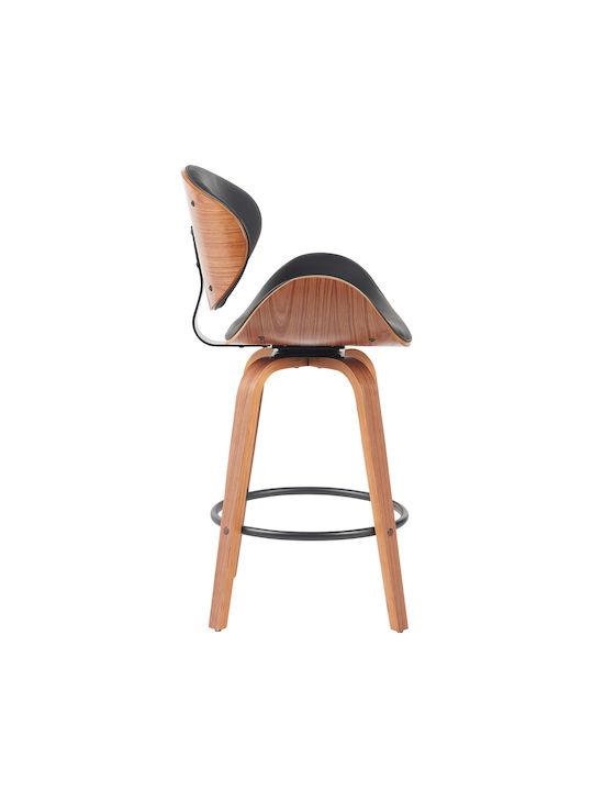 Табуретка Бар с гръбнак Дърво Black, Brown 52x55x107бр
