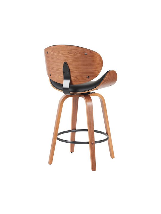 Табуретка Бар с гръбнак Дърво Black, Brown 52x55x107бр
