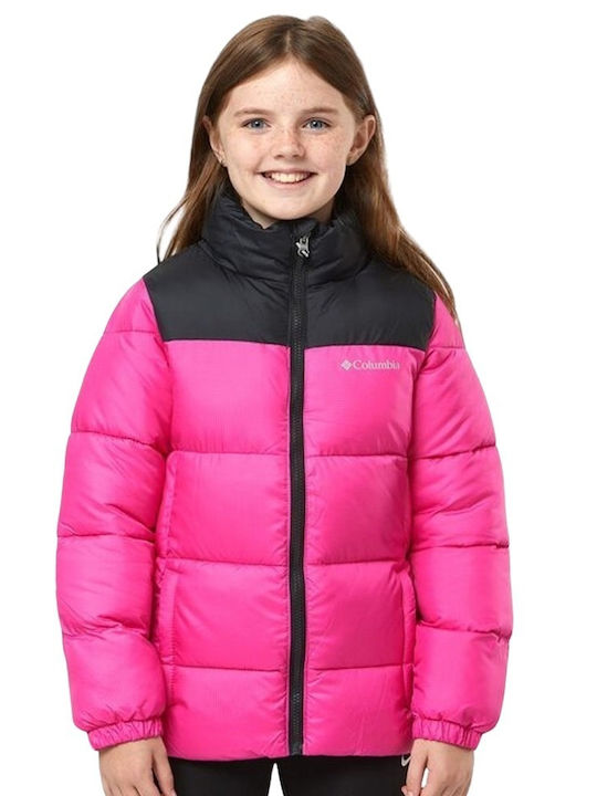 Kinder Freizeitjacke Kurz mit Kapuze Rosa