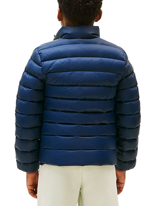 Essential Light Down Kids Casual Short Jacket Dark Night Navy