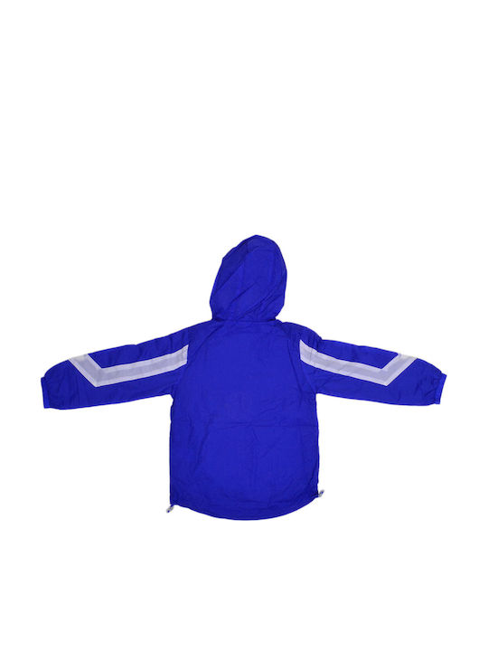 Kids' Casual Jacket Short Windproof with Hood Blue