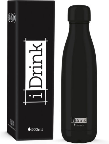 I-Total i Drink Μπουκάλι Θερμός Ανοξείδωτο BPA Free 500ml Μαύρο