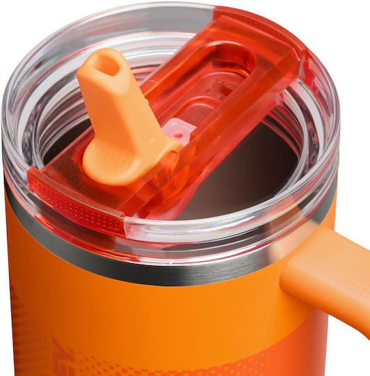 Stanley Flip Handled Tumbler Thermos Stainless Steel 1.18lt Golden Rod Fade with Straw and Handle