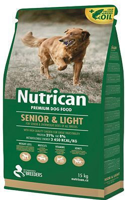 Nutrican Senior & Light 15kg Trockenfutter Diät für ältere Hunde mit Huhn