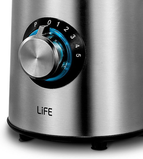 Life Veloce Mixer mit Glas Kanäta 1,5 l 800W Inox