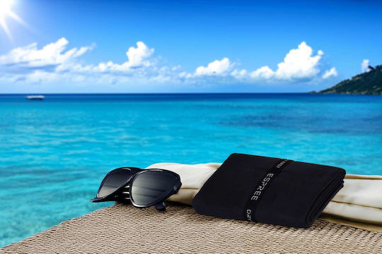 Espree Microfiber Body Towel 280gr/m² Black 170x90cm