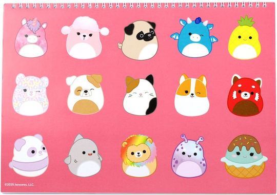 Drawing Pad 23x33 cm 40 Sheets Stickers Squishmallows #363-30416