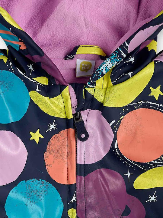 Waterproof Kids' Casual Jacket Short with Hood Multicolour